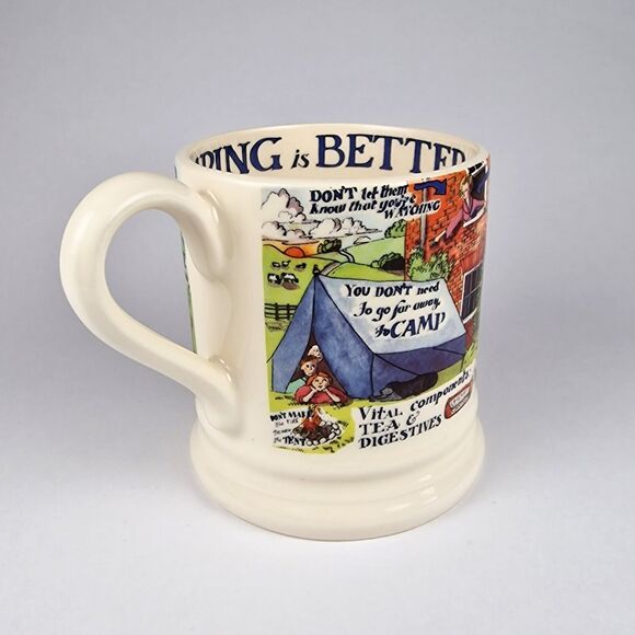 Emma Bridgewater Summer Camping Mug A Year In The Country Rare Half Pint - Picture 2 of 6